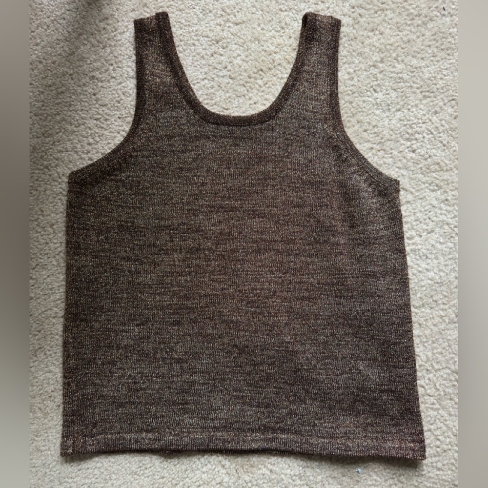 Brown Knit Women's Tank‎ Top